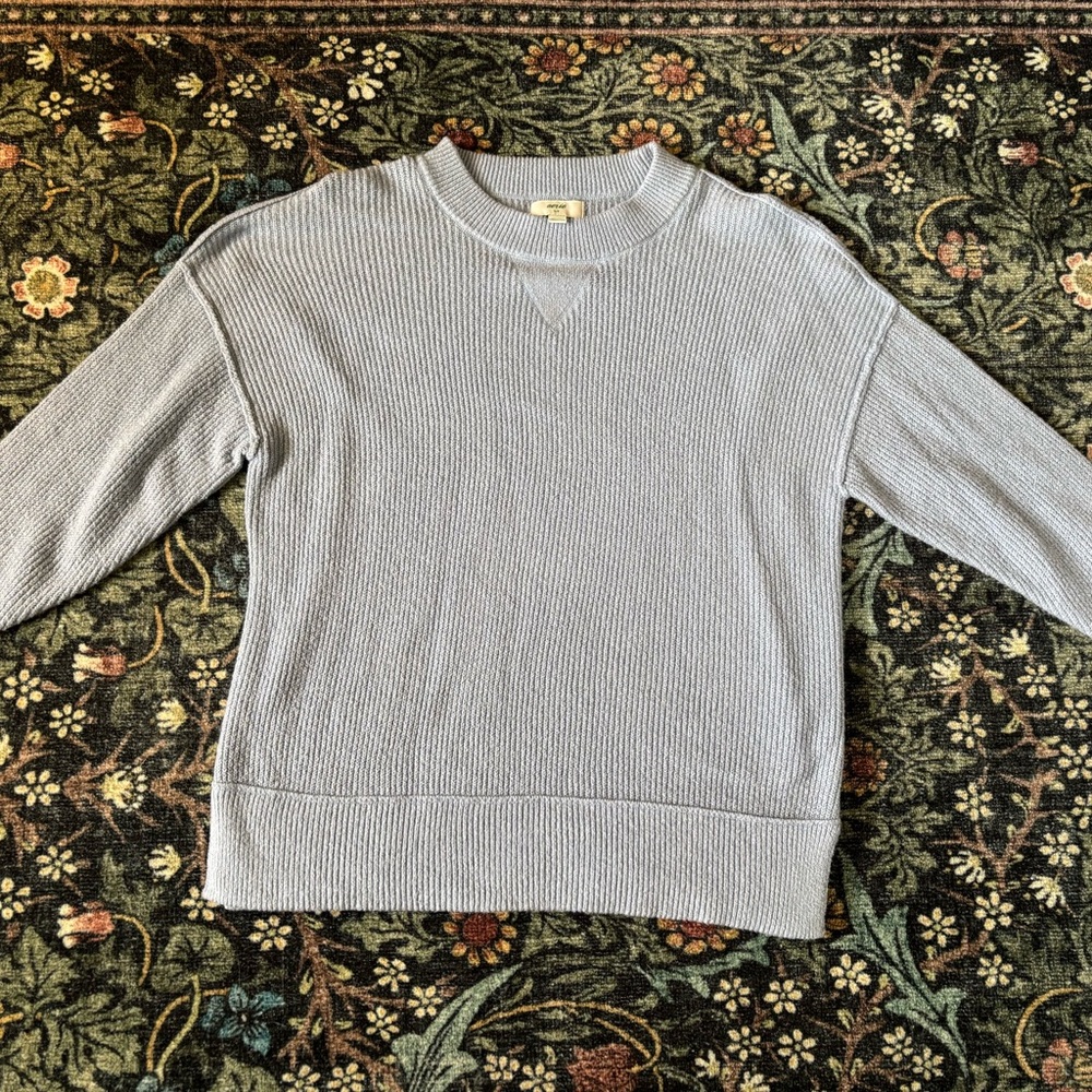 Aerie Light Blue Ribbed Sweater